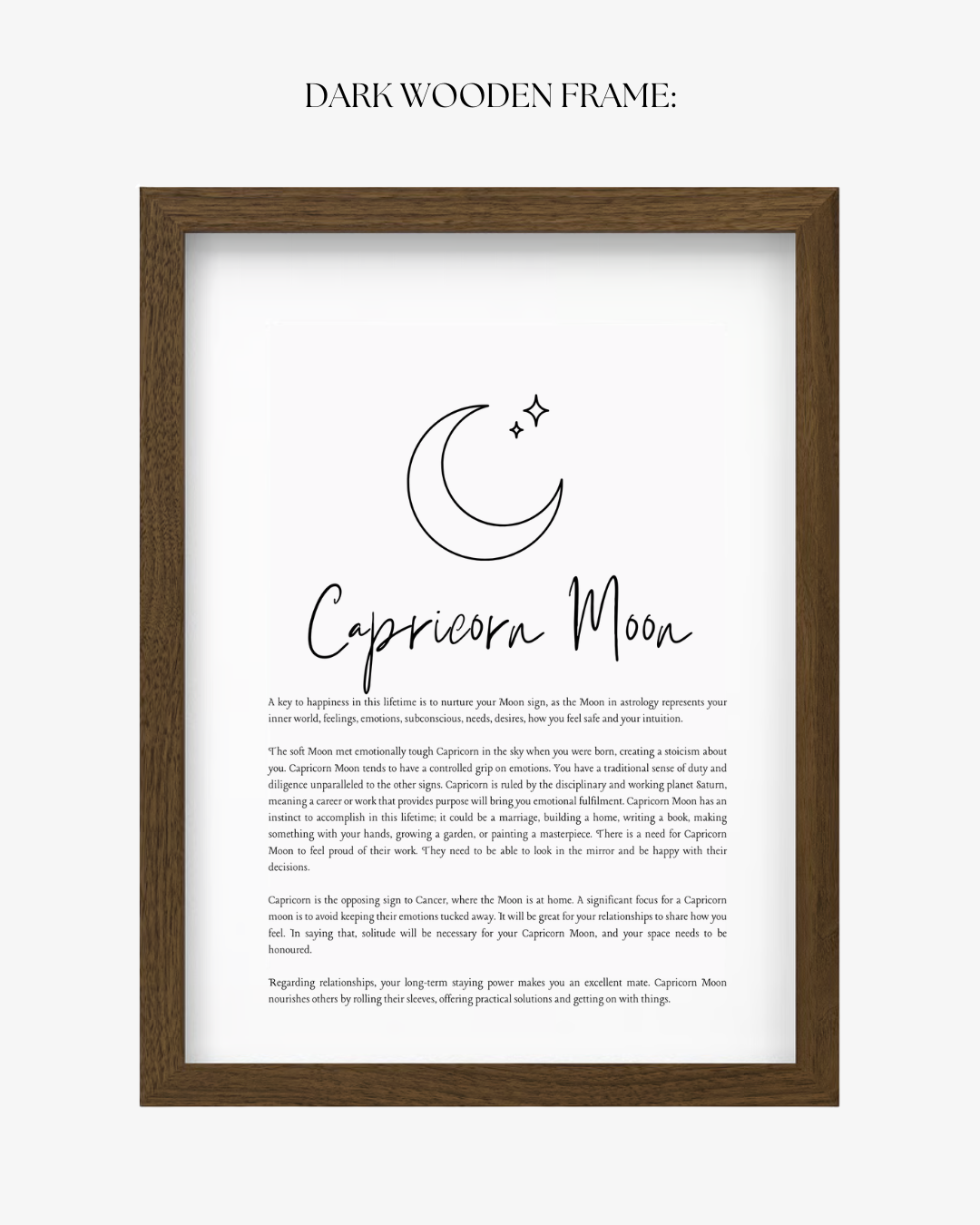 Capricorn Moon Sign Print