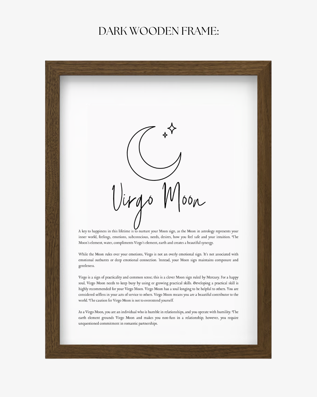 Virgo Moon Sign Print