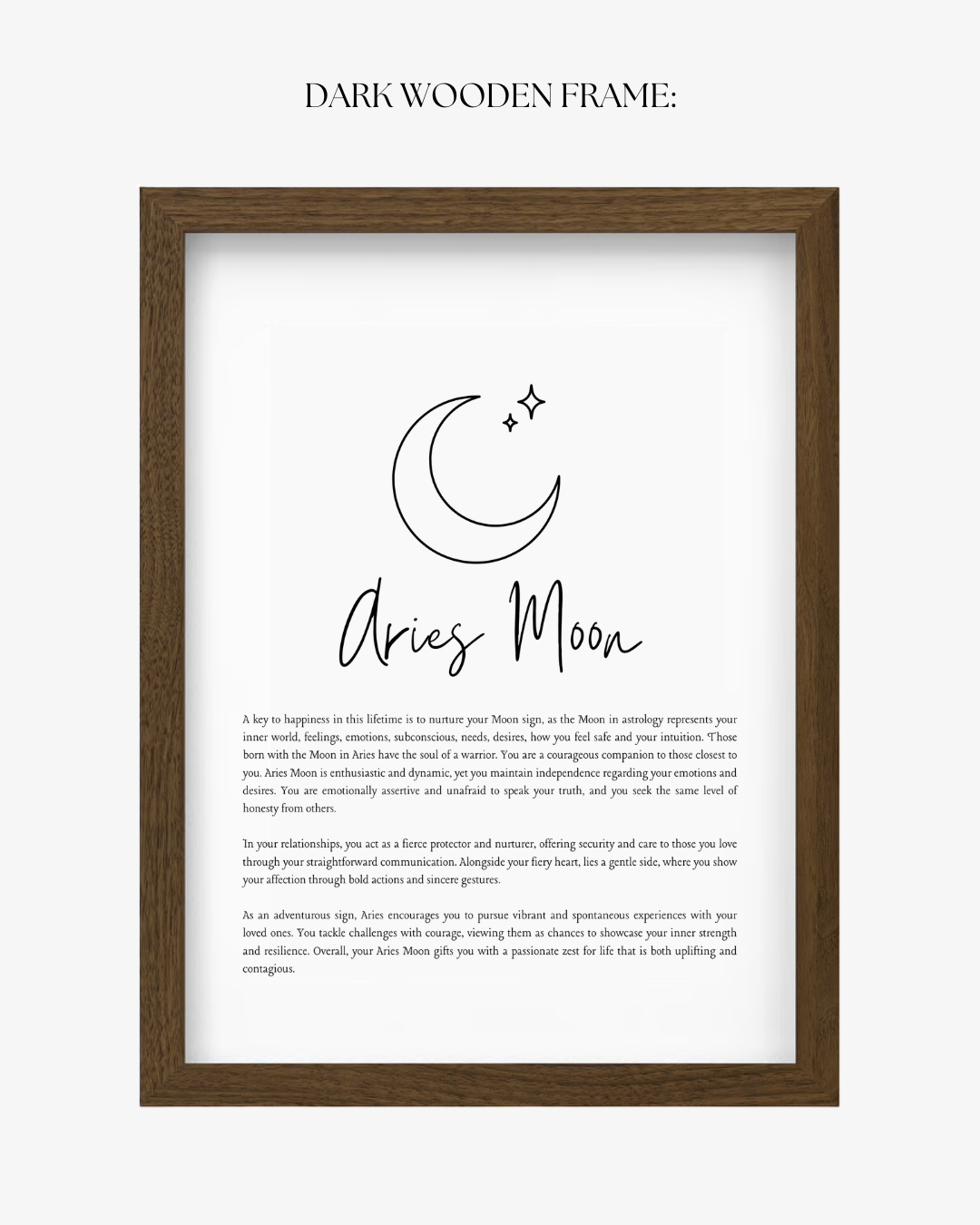 Aries Moon Sign Print