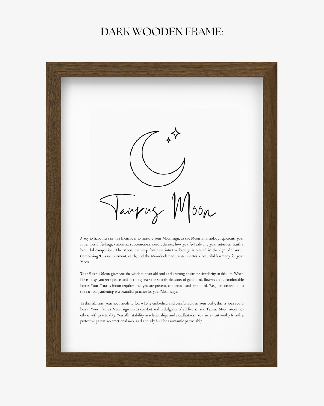 Taurus Moon Sign Print