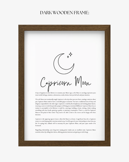 Capricorn Moon Sign Print