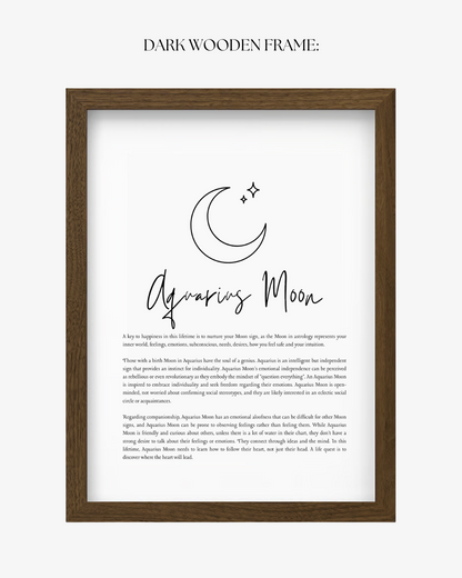Aquarius Moon Sign Print