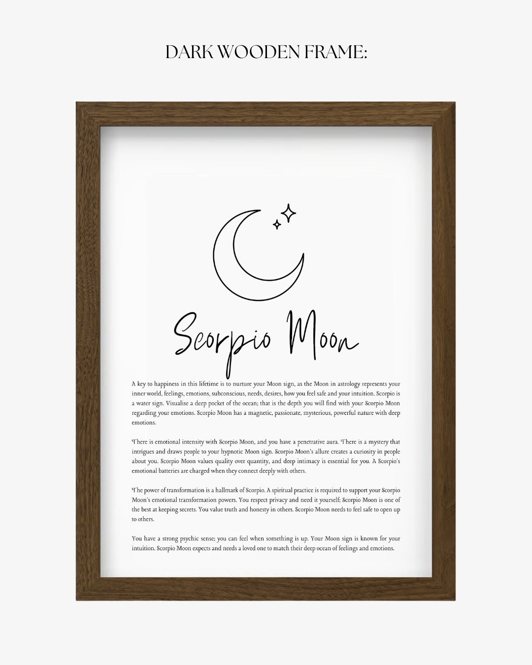 Scorpio Moon Sign Print