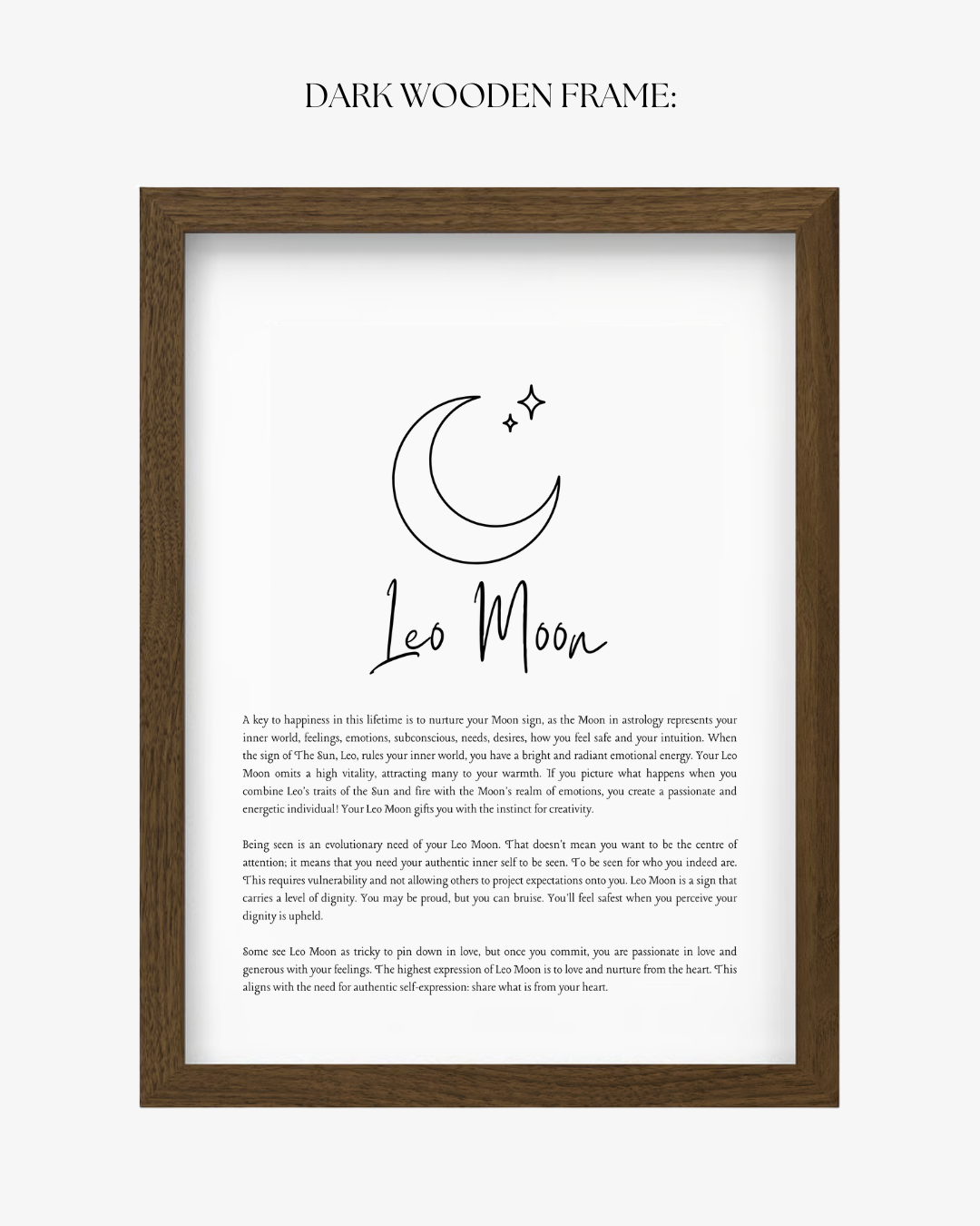 Leo Moon Sign Print