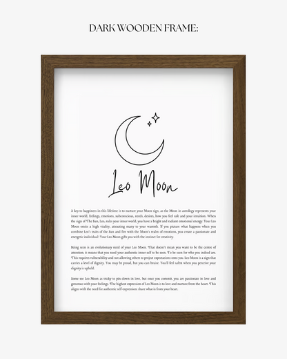 Leo Moon Sign Print