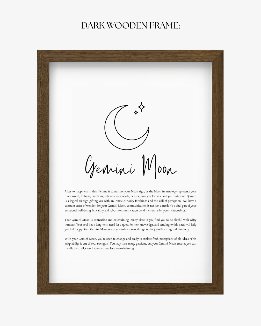 Gemini Moon Sign Print