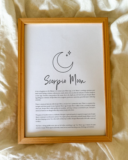 Scorpio Moon Sign Print